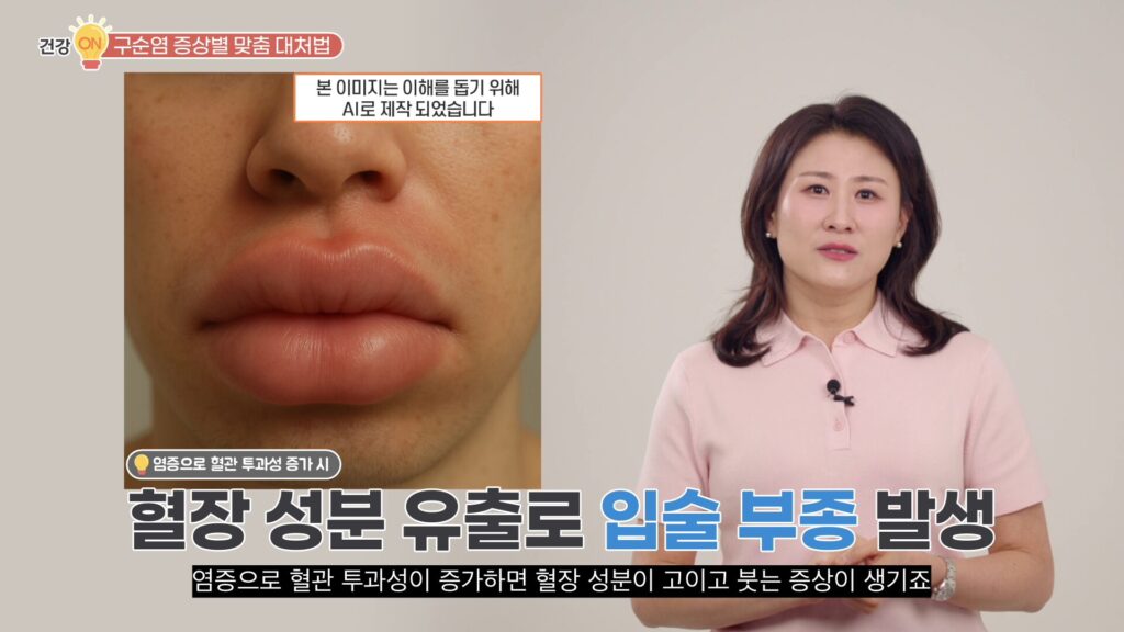 구순염 증상 입술 부종